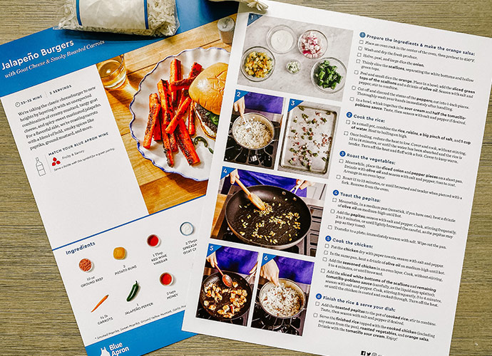 Blue Apron’s recipe cards