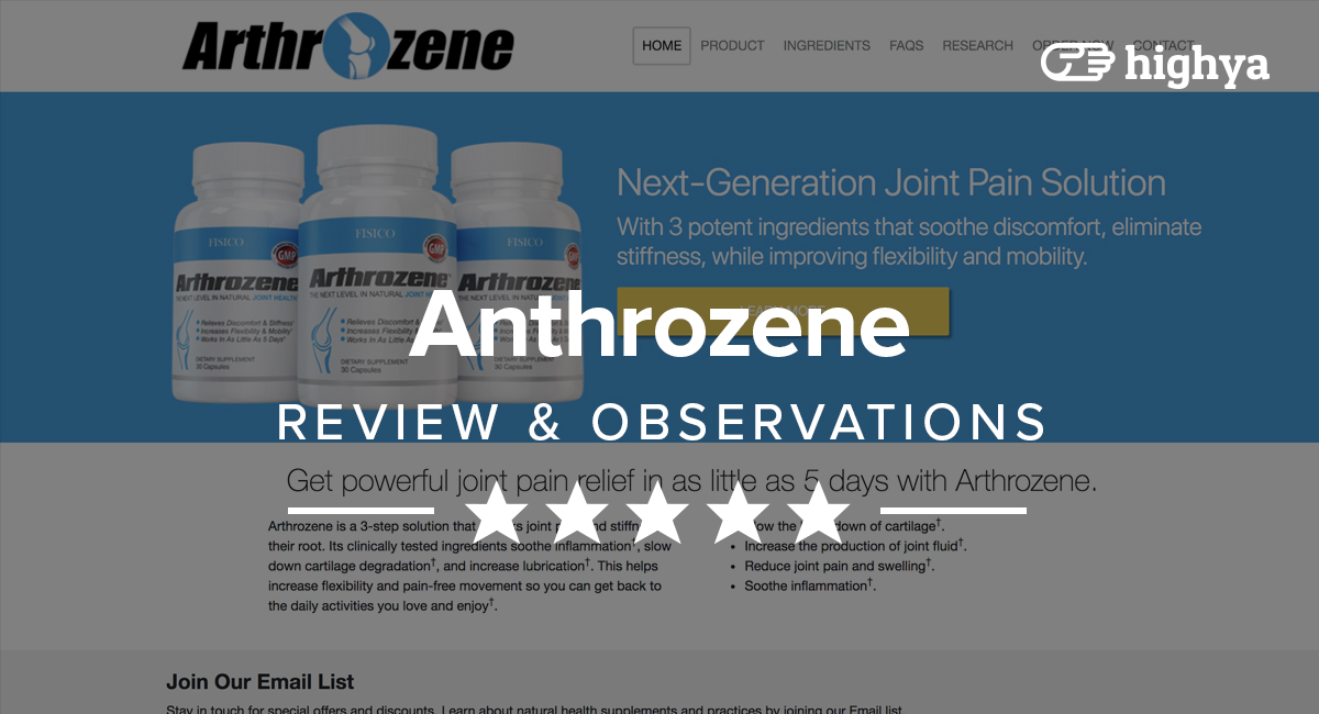 Arthrozene Reviews Ingredients, Side Effects, Cost