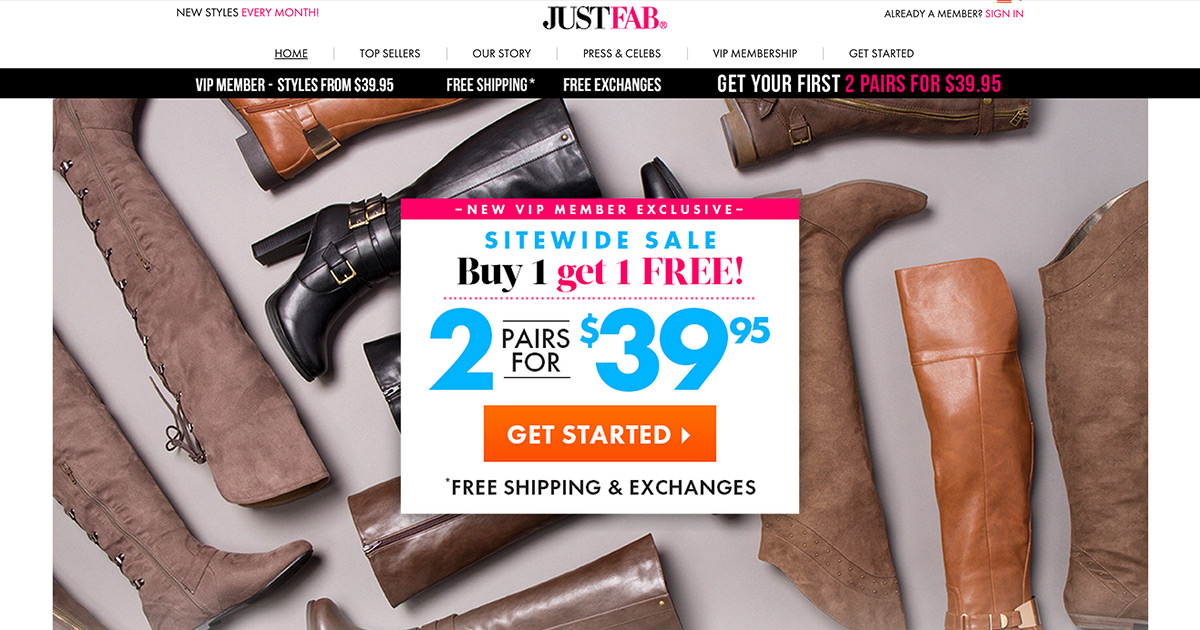 justfab clearance