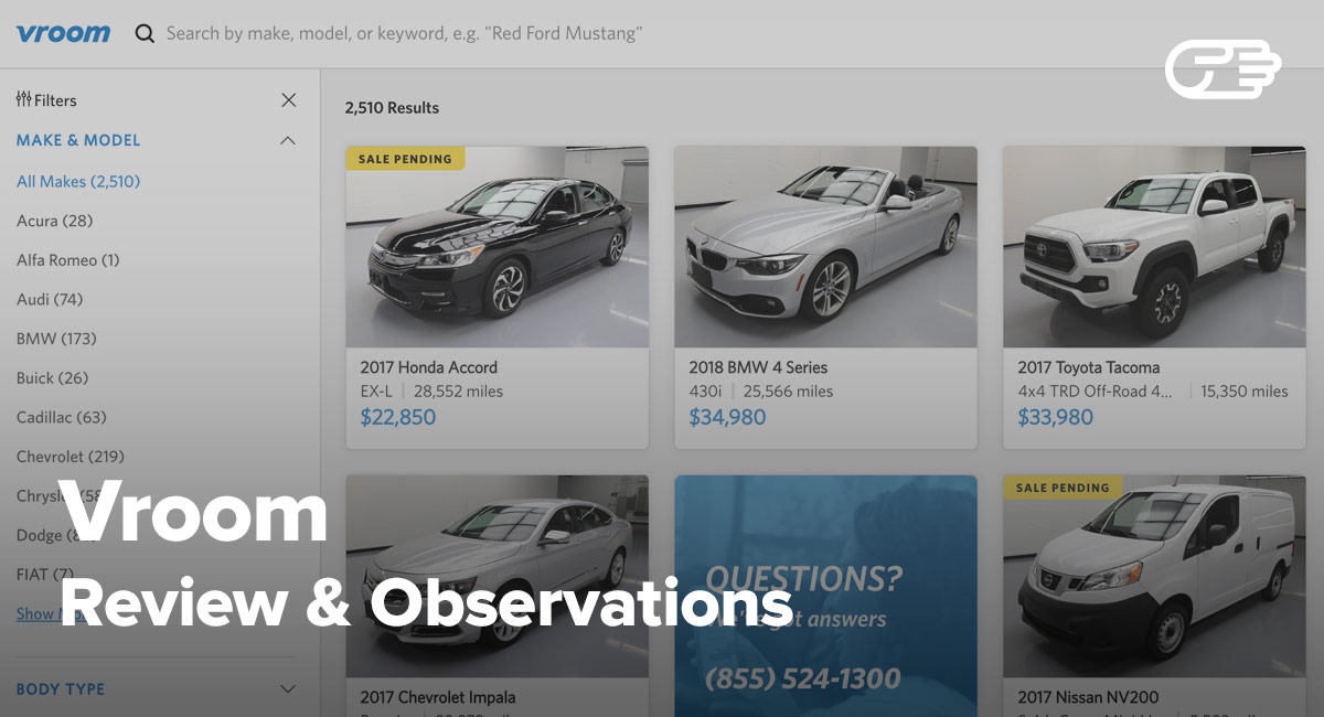 Vroom Reviews How It Works, Cost, Vroom vs. Carvana